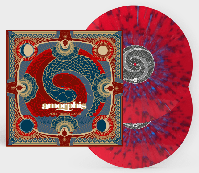 Amorphis - Under The Red Cloud - 2LP Flame Red/Sky Blue Splatter Vinyl