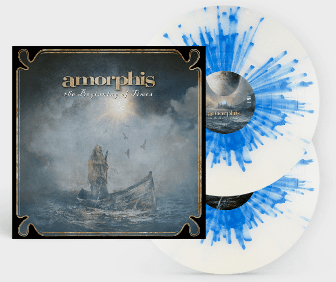 Amorphis - The Beginning Of Times - 2LP White/Powder Blue Splatter Vinyl