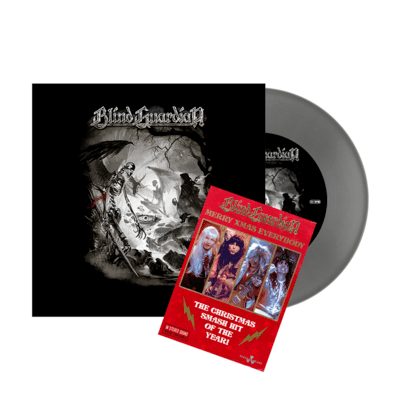 Blind Guardian - Deliver Us From Evil - single - Silver 7" vinyl c/postal autografiada
