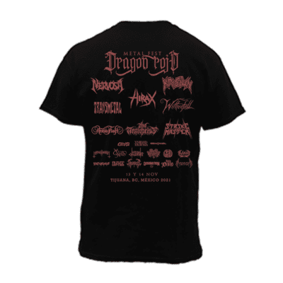 Camiseta Dragon Rojo Metal Fest 2021 (Exclusivo Online)